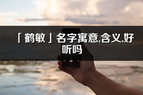 「鶴敏」名字寓意,含義,好聽嗎_鶴敏名字分析打分