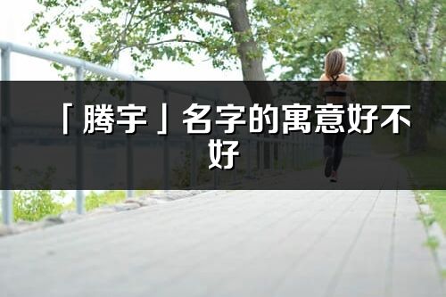 「騰宇」名字的寓意好不好_騰宇含義分析