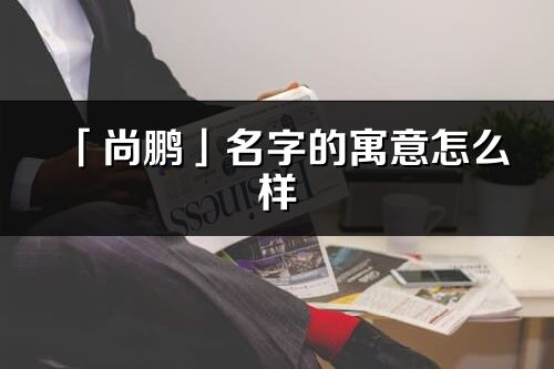 「尚鵬」名字的寓意怎么樣_尚鵬的出處