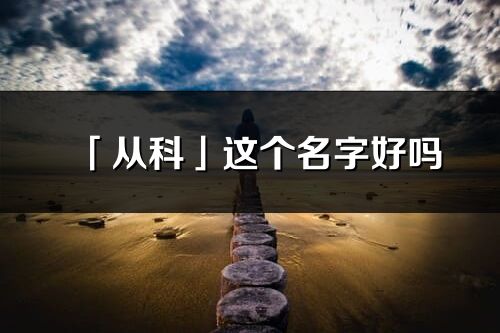 「從科」這個(gè)名字好嗎_從科名字寓意,含義