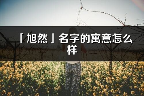 「旭然」名字的寓意怎么樣_旭然的出處