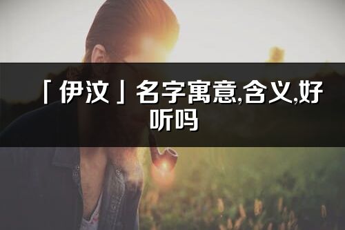 「伊汶」名字寓意,含義,好聽嗎_伊汶名字分析打分