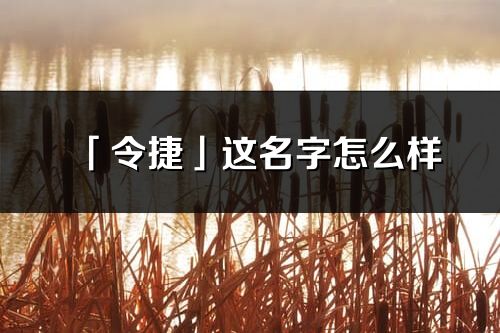 「令捷」這名字怎么樣_令捷的名字解釋