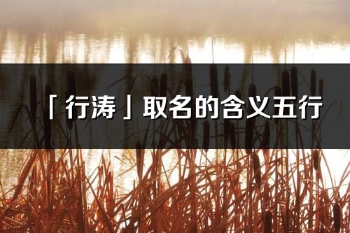 「行濤」取名的含義五行_行濤名字寓意解釋