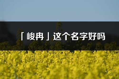 「峻冉」這個名字好嗎_峻冉名字寓意,含義