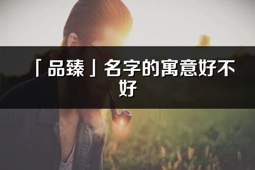 「品臻」名字的寓意好不好_品臻含義分析