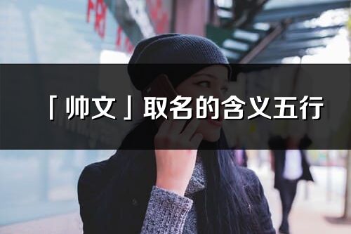 「帥文」取名的含義五行_帥文名字寓意解釋