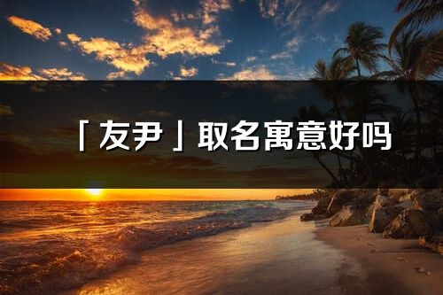 「友尹」取名寓意好嗎_友尹名字含義及五行