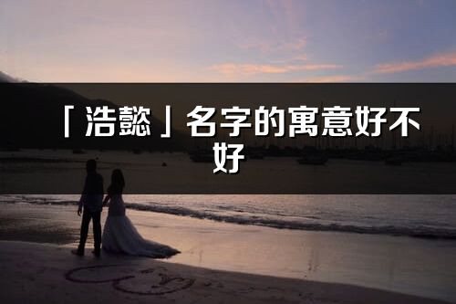 「浩懿」名字的寓意好不好_浩懿含義分析