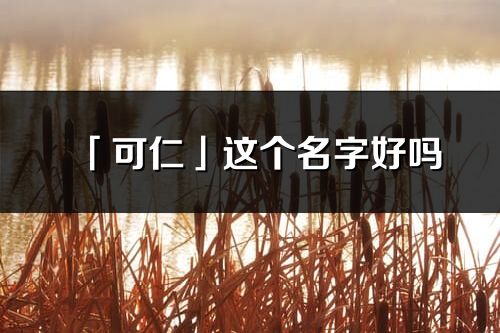 「可仁」這個名字好嗎_可仁名字寓意,含義