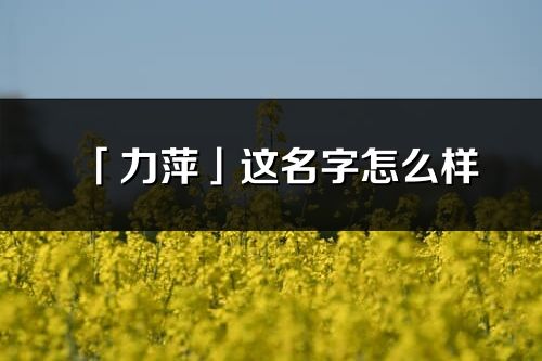 「力萍」這名字怎么樣_力萍的名字解釋