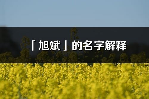 「旭斌」的名字解釋_旭斌含義分析