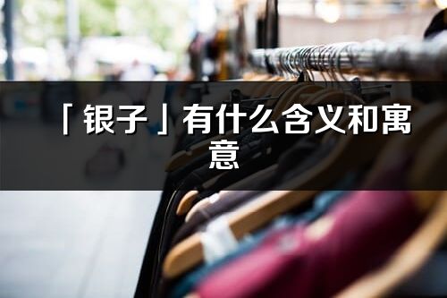 「銀子」有什么含義和寓意_銀子名字的出處與意思