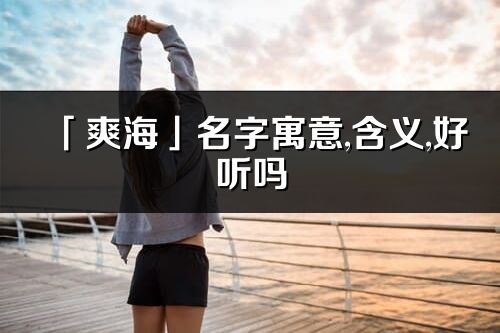 「爽海」名字寓意,含義,好聽嗎_爽海名字分析打分