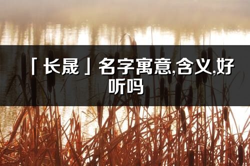 「長晟」名字寓意,含義,好聽嗎_長晟名字分析打分