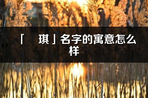 「璟琪」名字的寓意怎么樣_璟琪的出處