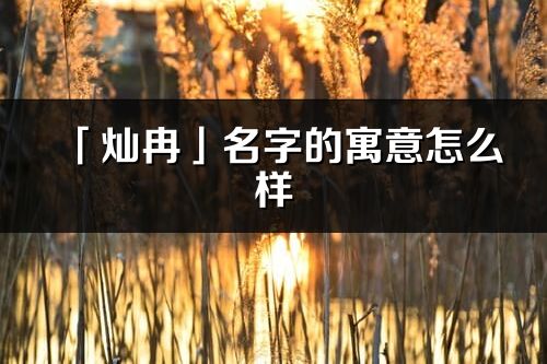 「燦冉」名字的寓意怎么樣_燦冉的出處