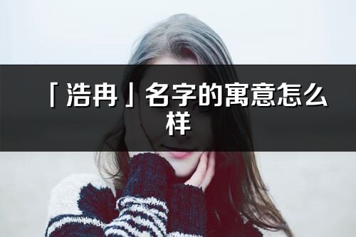 「浩冉」名字的寓意怎么樣_浩冉的出處