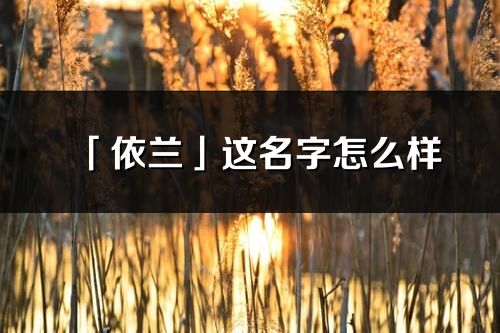 「依蘭」這名字怎么樣_依蘭的名字解釋