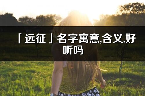 「遠(yuǎn)征」名字寓意,含義,好聽嗎_遠(yuǎn)征名字分析打分