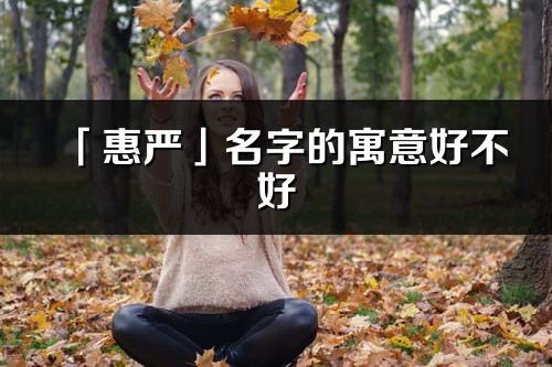 「惠嚴」名字的寓意好不好_惠嚴含義分析