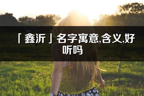 「鑫沂」名字寓意,含義,好聽嗎_鑫沂名字分析打分