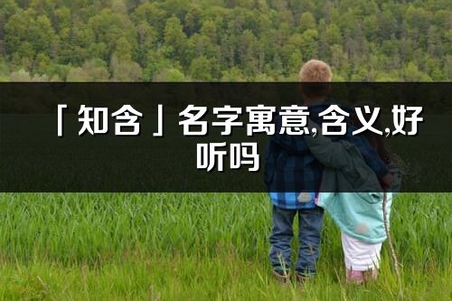 「知含」名字寓意,含義,好聽嗎_知含名字取名打分