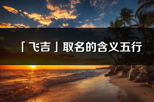 「飛吉」取名的含義五行_飛吉名字寓意解釋