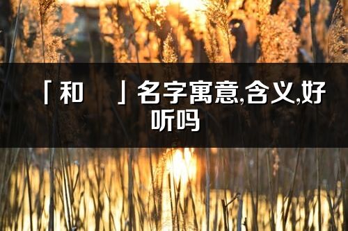 「和玥」名字寓意,含義,好聽嗎_和玥名字分析打分