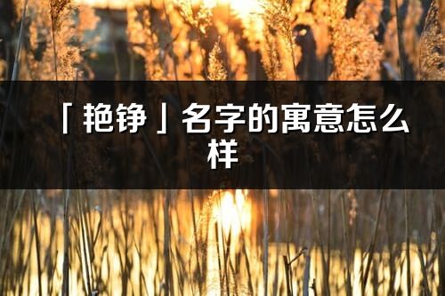 「艷錚」名字的寓意怎么樣_艷錚的出處