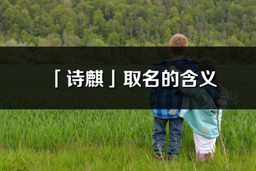 「詩麒」取名的含義_詩麒名字寓意解釋