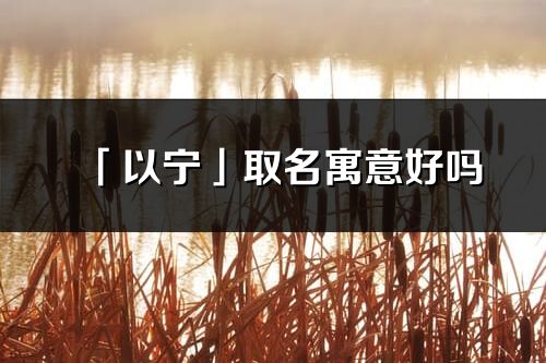 「以寧」取名寓意好嗎_以寧名字含義及五行