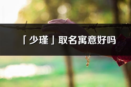 「少瑾」取名寓意好嗎_少瑾名字含義及五行