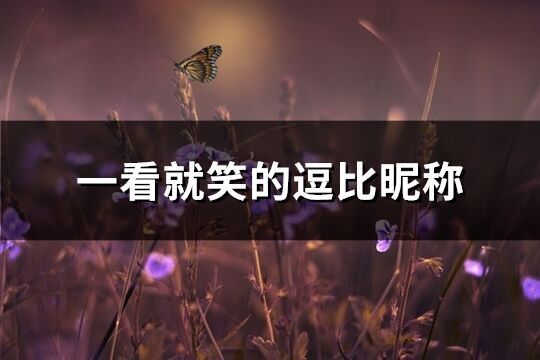 一看就笑的逗比昵稱(優選163個)