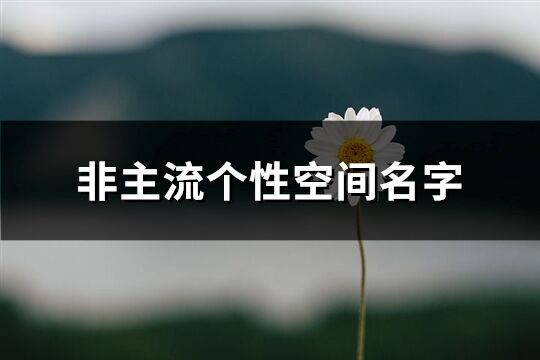 非主流個性空間名字(優選566個)