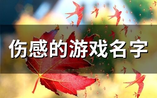 傷感的游戲名字(205個)