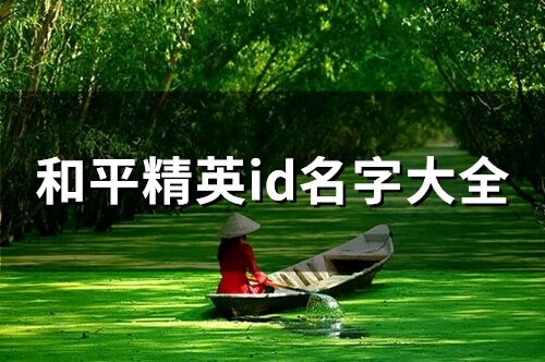 和平精英id名字大全(精選144個(gè))