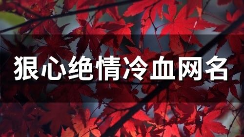 狠心絕情冷血網名(163個)