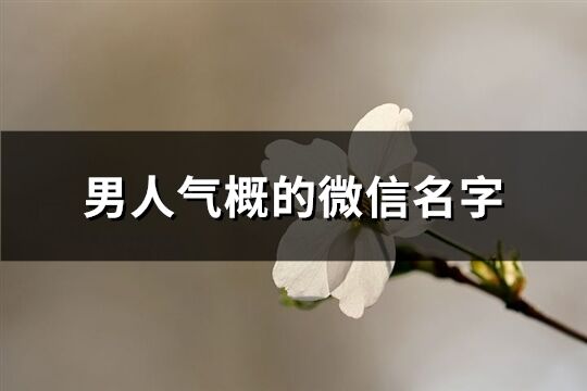 男人氣概的微信名字(精選827個)