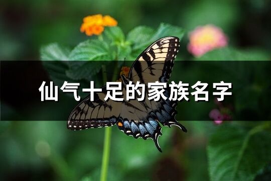 仙氣十足的家族名字(共250個)