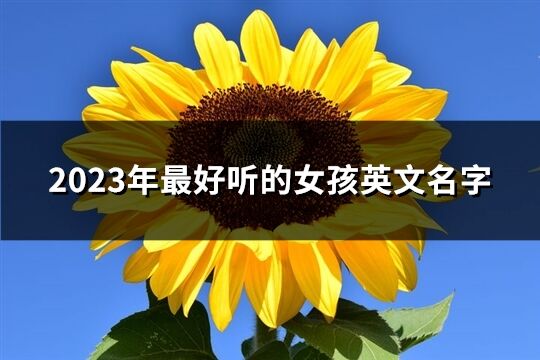 2023年最好聽的女孩英文名字(共115個)