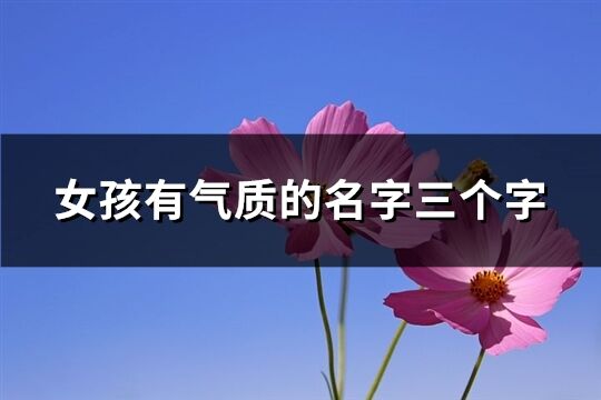 女孩有氣質(zhì)的名字三個字(優(yōu)選290個)