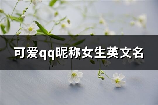 可愛qq昵稱女生英文名(共85個)