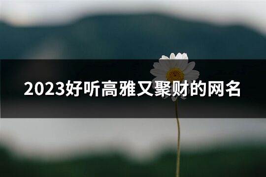 2023好聽高雅又聚財(cái)?shù)木W(wǎng)名(精選436個(gè))