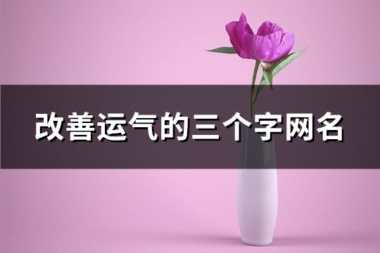 改善運氣的三個字網名(優選86個)