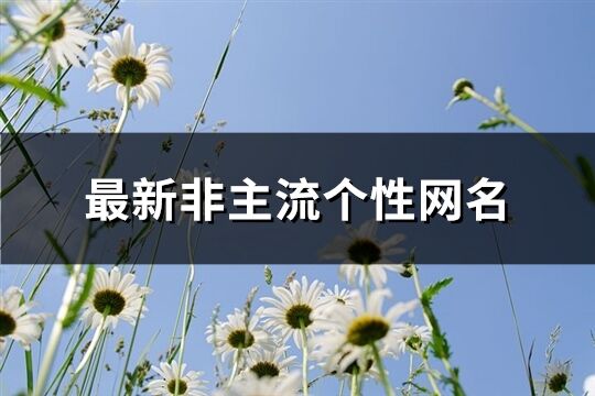 最新非主流個性網(wǎng)名(精選695個)