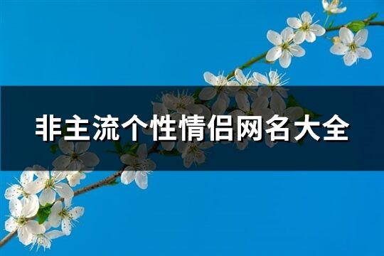 非主流個性情侶網名大全(173個)