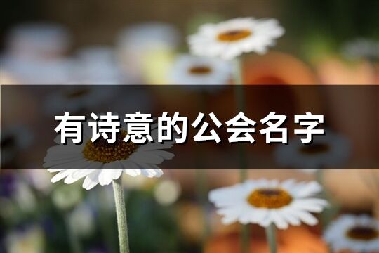 有詩意的公會名字(共361個)