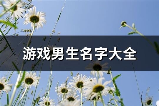 游戲男生名字大全(精選672個)