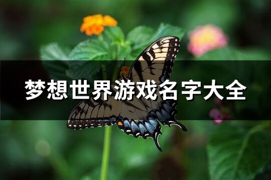 夢想世界游戲名字大全(134個)